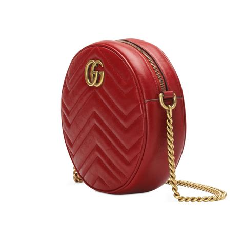 gucci marmont round bag red|Gucci large marmont shoulder bag.